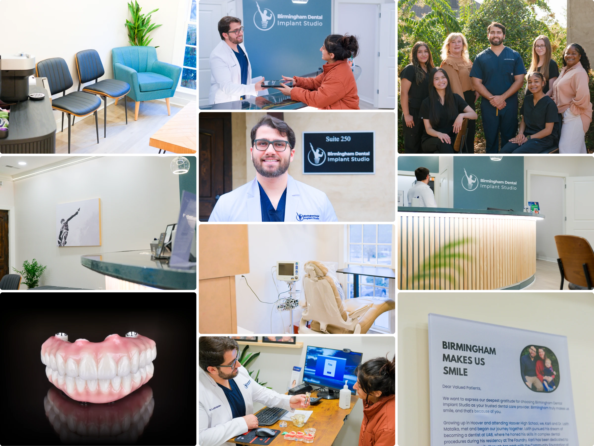 Birmingham Dental Implant Studio photo collage