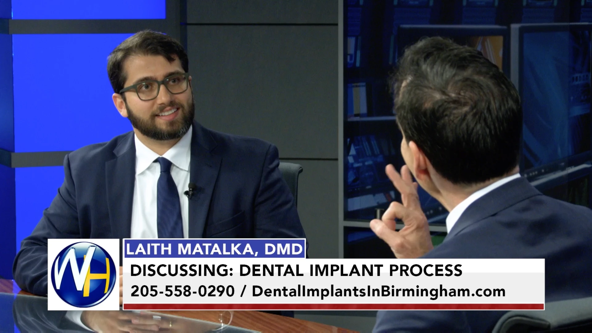 Dr. Laith Matalka, DMD discussing the dental implant process on The Wellness Hour