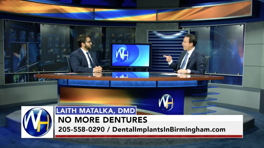 Dr. Laith Matalka, DMD discussing replacing missing teeth with dental implants on The Wellness Hour
