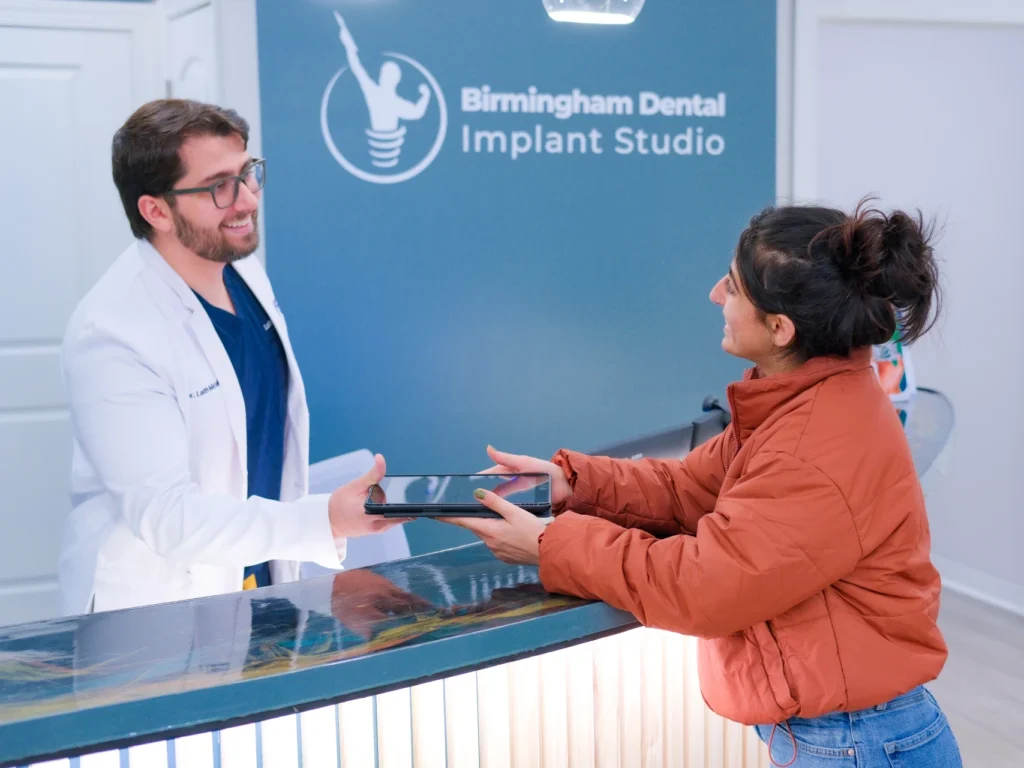 Dr. Matalka with patient